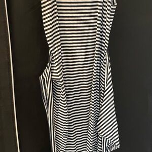 Black and White Striped Sleeveless Top